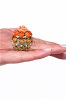 Anello Vintage Donna in Lega metallica Pasta di corallo 13G70A013 - 13G70A013